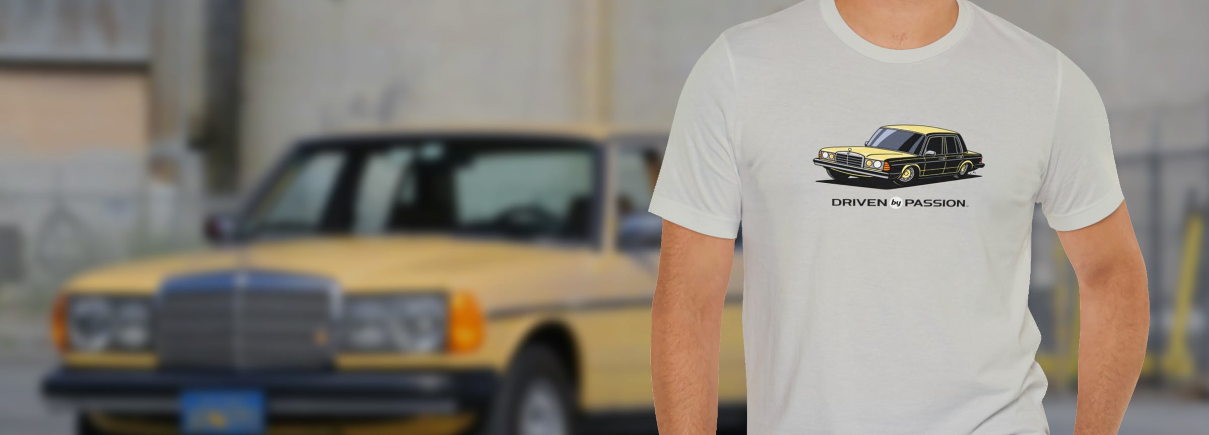 Mercedes-Benz W123 Sedan with Hubcap Wheels