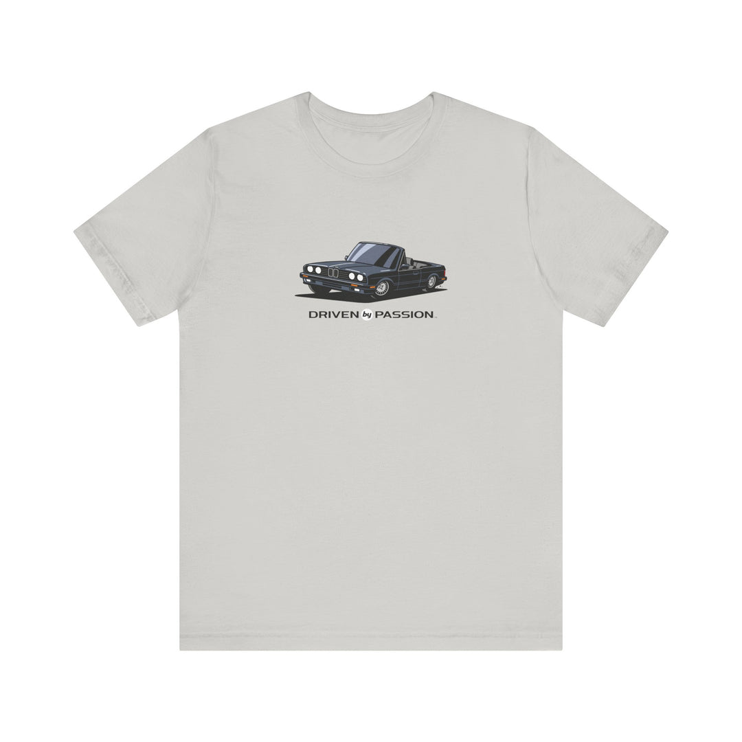 Dark Silver over Gray E30 Convertible T-Shirt (1988-1994)
