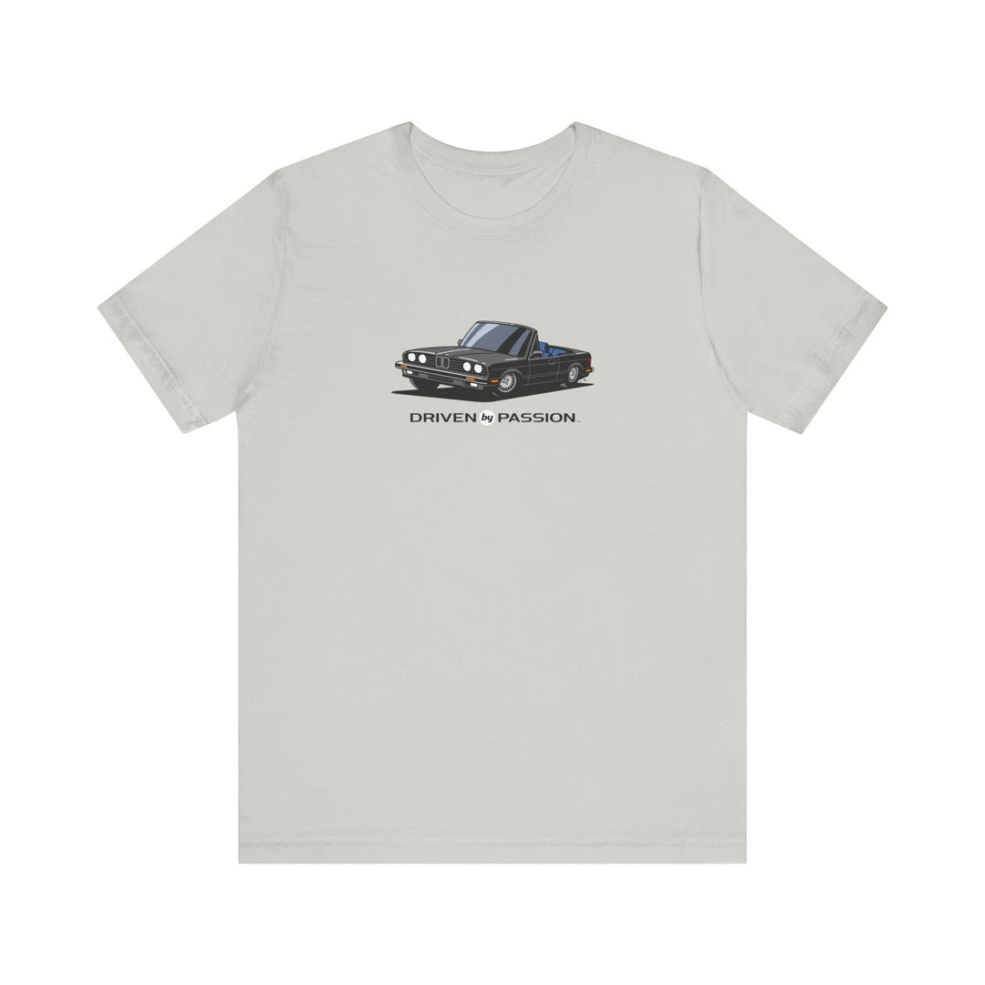 Dark Gray over Blue E30 Convertible T-Shirt (1982-1987)