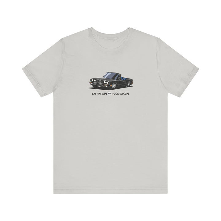 Dark Gray over Blue E30 Convertible T-Shirt (1982-1987)