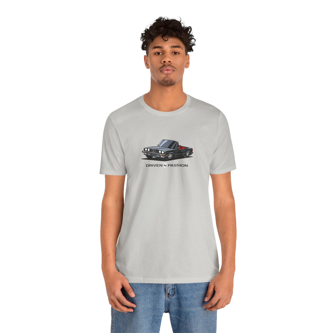 Medium Silver over Red E30 Convertible T-Shirt (1982-1987)