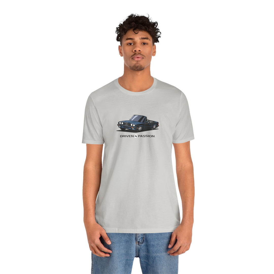 Dark Silver-Blue over Gray E30 Convertible T-Shirt (1988-1994)