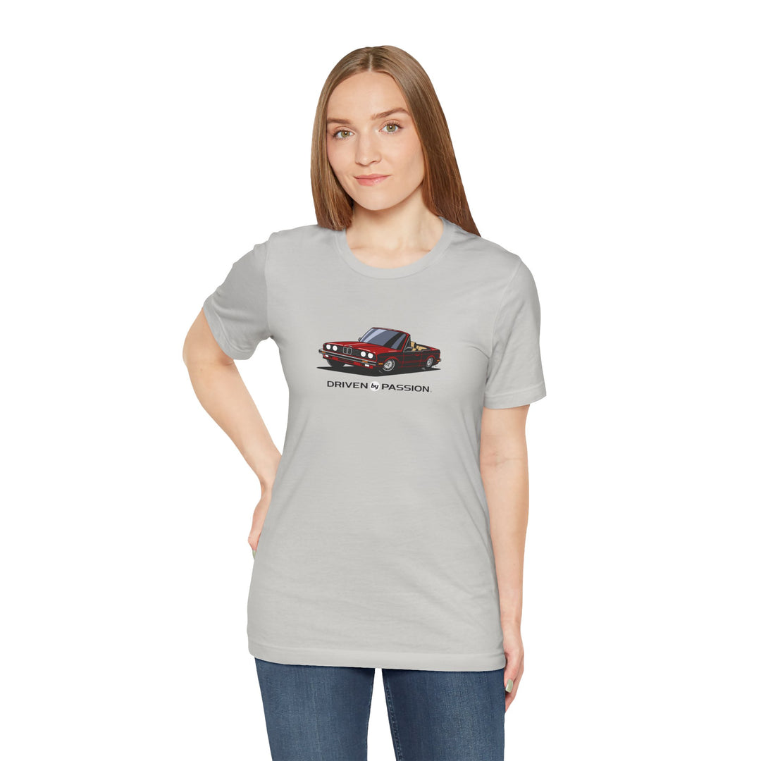 Dark Red over Tan E30 Convertible T-Shirt (1982-1987)