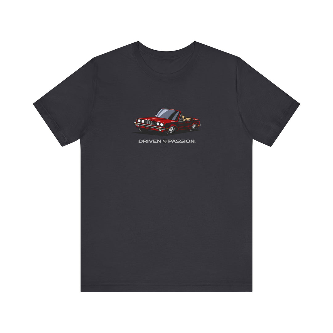 Dark Red over Tan E30 Convertible T-Shirt (1982-1987)