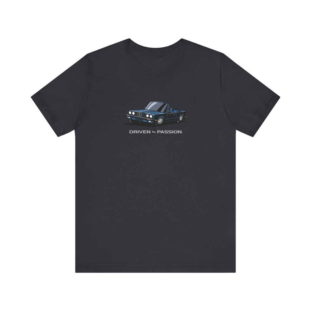Dark Silver-Blue over Blue E30 Convertible T-Shirt (1988-1994)