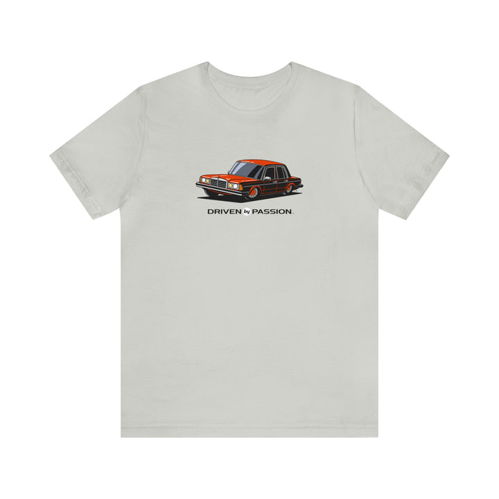 Red-Orange W123 Sedan (Hubcap Wheels) T-Shirt