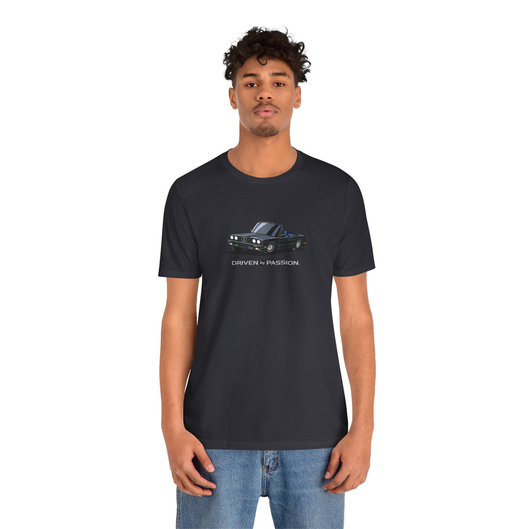 Dark Silver over Blue E30 Convertible T-Shirt (1988-1994)