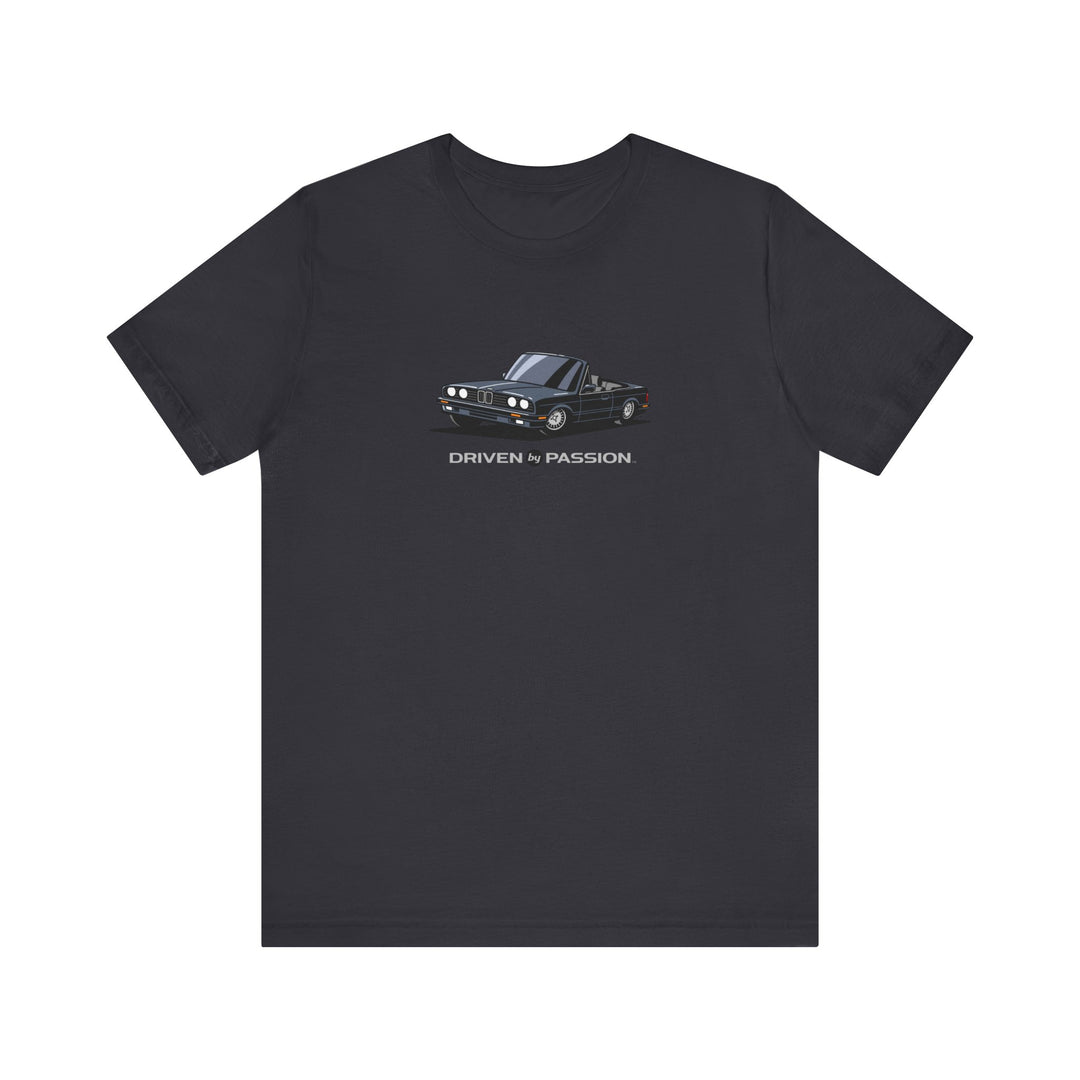 Dark Silver over Gray E30 Convertible T-Shirt (1988-1994)