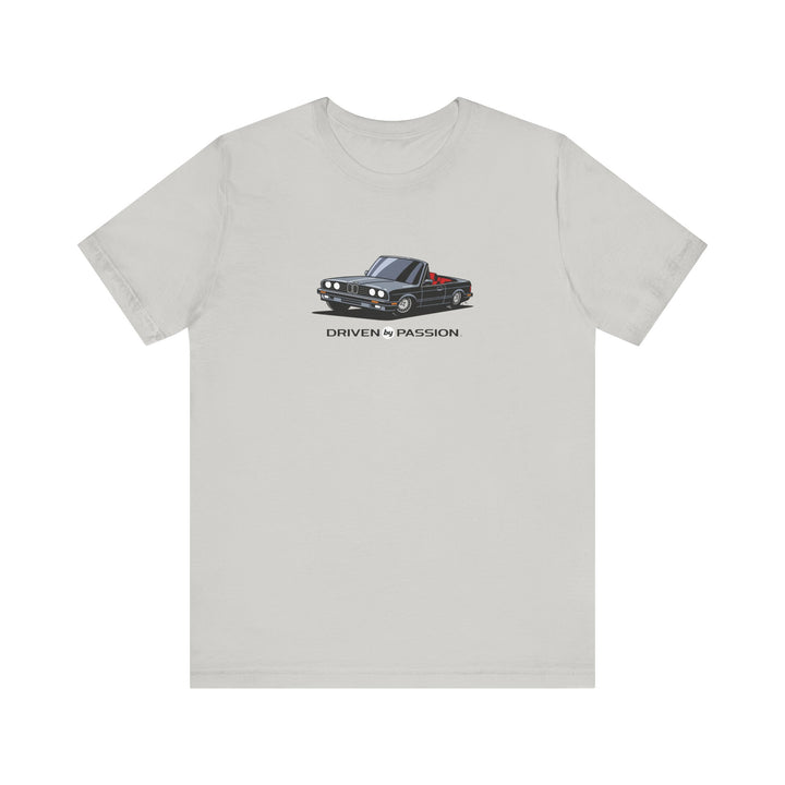 Medium Silver over Red E30 Convertible T-Shirt (1988-1994)
