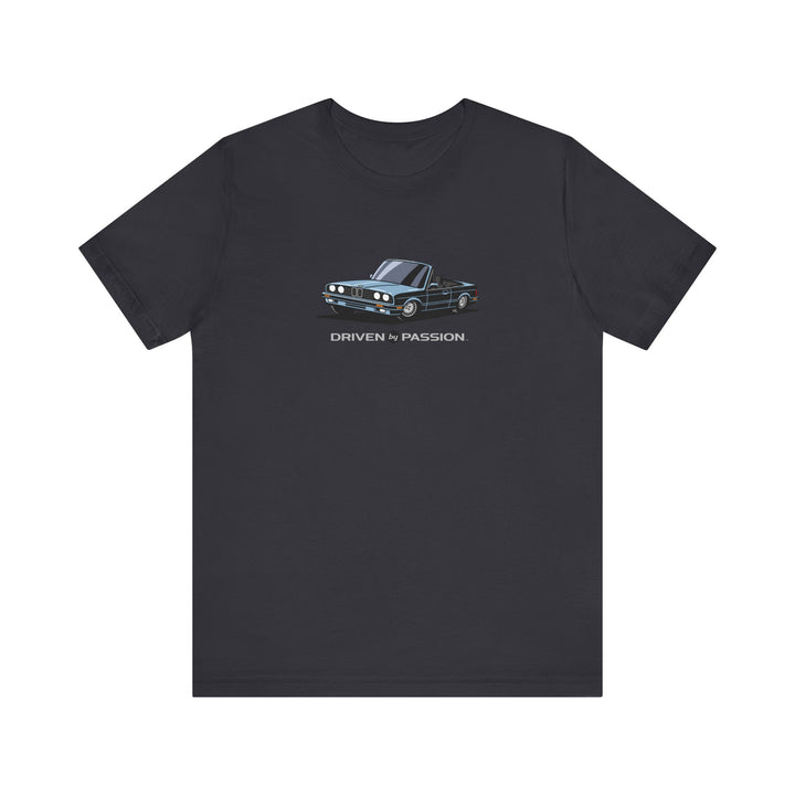 Light Silver-Blue over Black E30 Convertible T-Shirt (1988-1994)