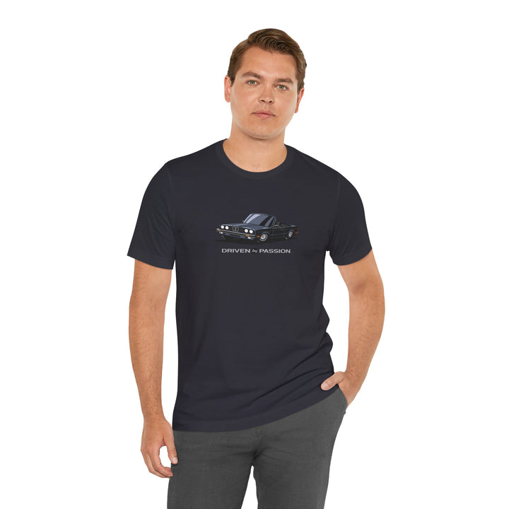 Dark Silver over Black E30 Convertible T-Shirt (1982-1987)