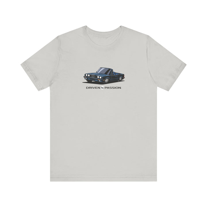Dark Silver-Blue over Blue E30 Convertible T-Shirt (1988-1994)
