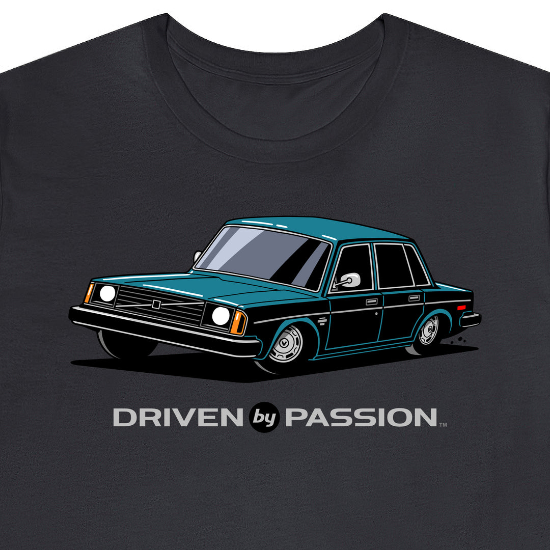 Dark Turquoise 244 Sedan (1976-1978) T-Shirt