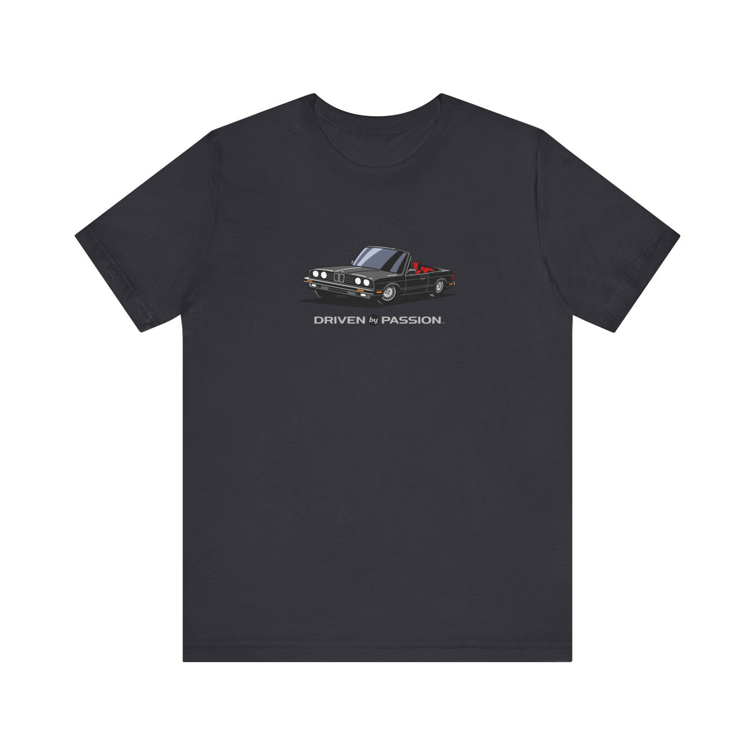 Dark Gray over Red E30 Convertible T-Shirt (1982-1987)