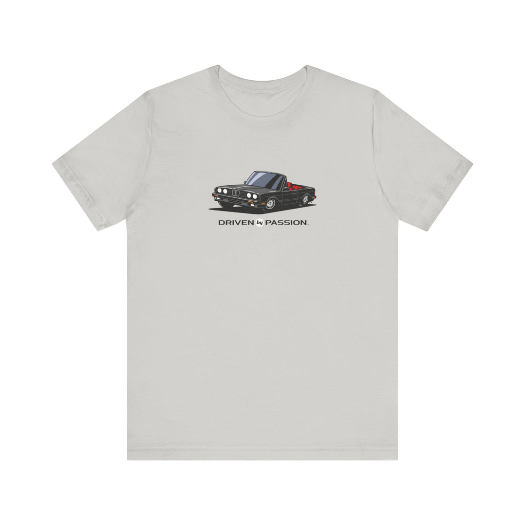 Dark Gray over Red E30 Convertible T-Shirt (1988-1994)