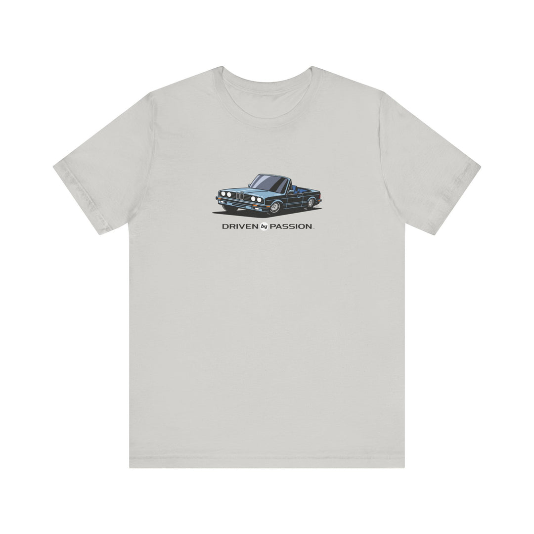 Light Silver-Blue over Blue E30 Convertible T-Shirt (1988-1994)