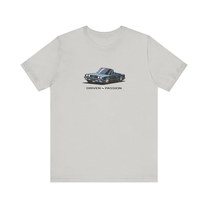 Light Silver-Blue over Blue E30 Convertible T-Shirt (1988-1994)