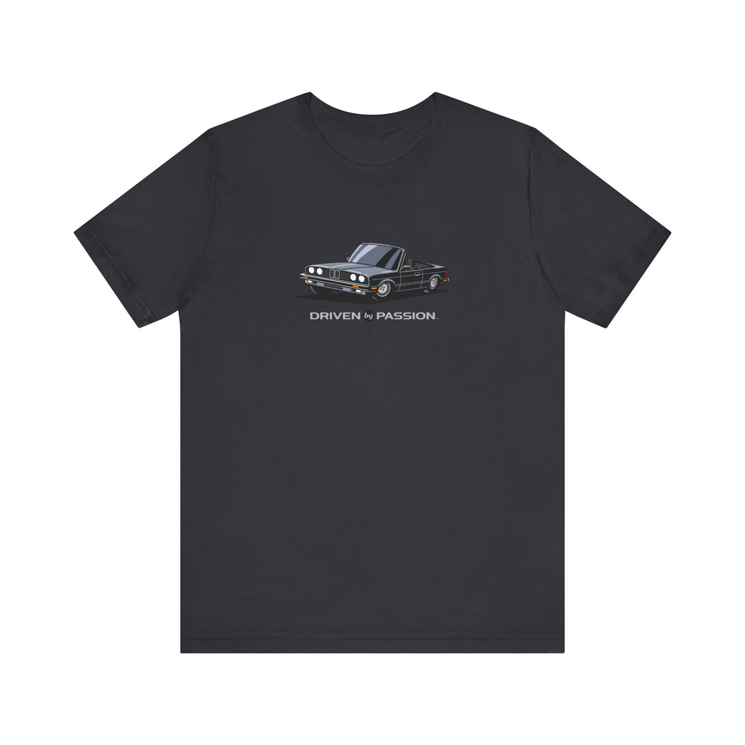 Medium Silver over Black E30 Convertible T-Shirt (1982-1987)