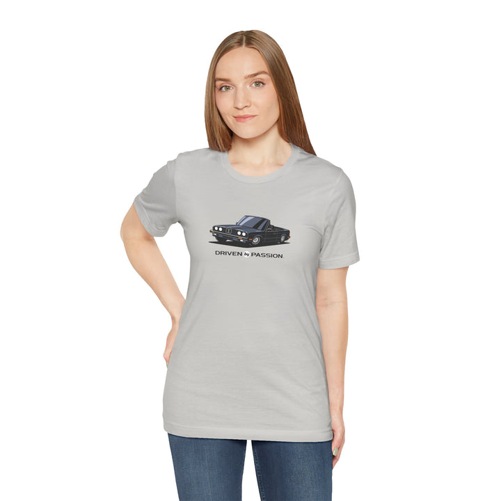 Dark Silver over Black E30 Convertible T-Shirt (1982-1987)