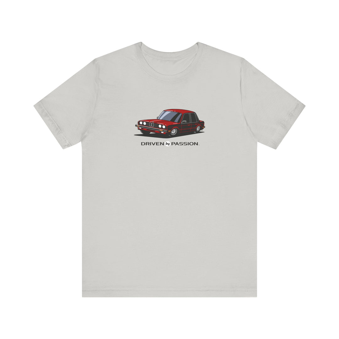 Dark Red E30 Sedan T-Shirt (1982-1987)