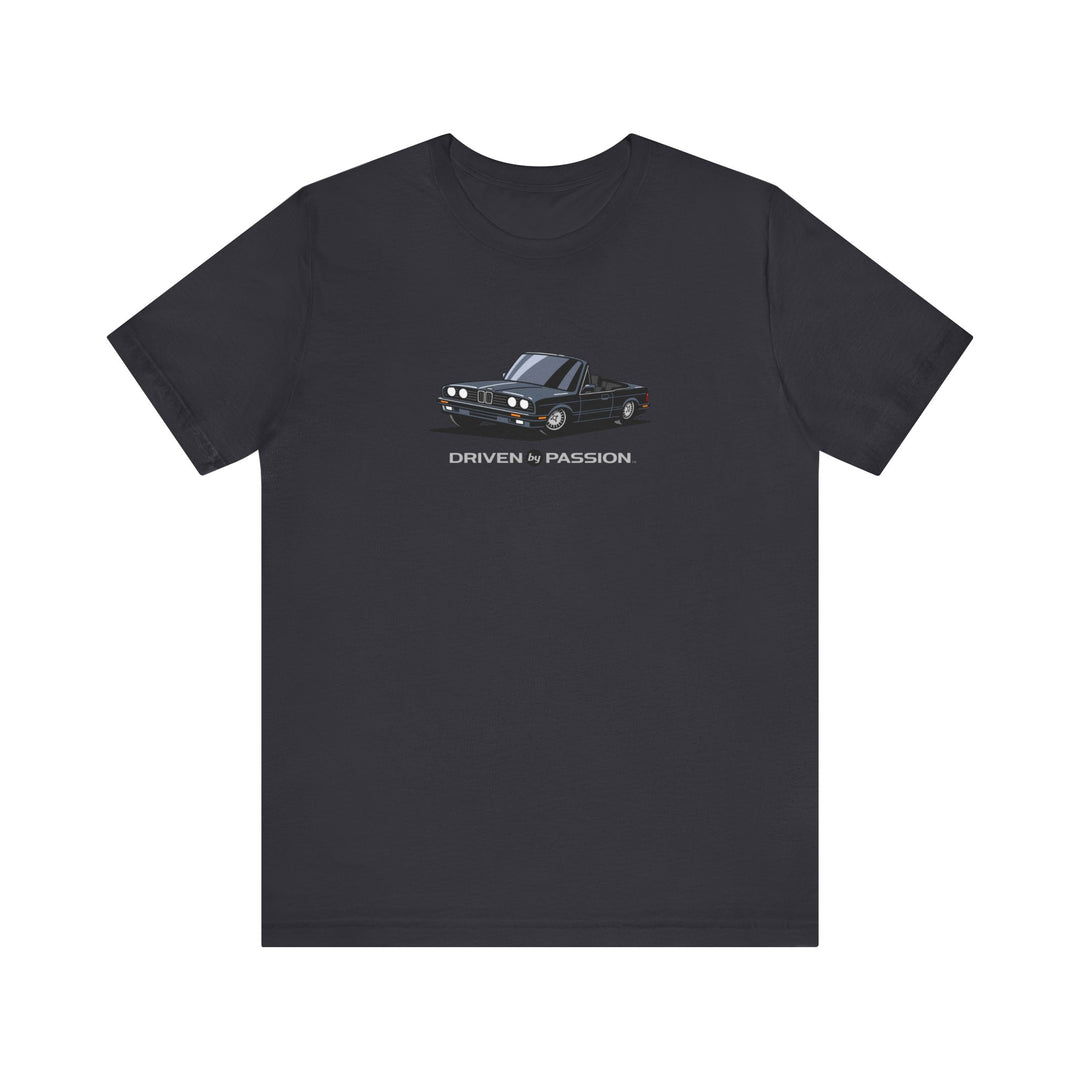 Dark Silver over Black E30 Convertible T-Shirt (1988-1994)