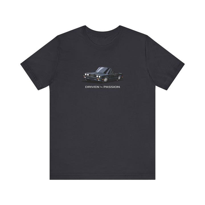 Dark Silver over Black E30 Convertible T-Shirt (1988-1994)