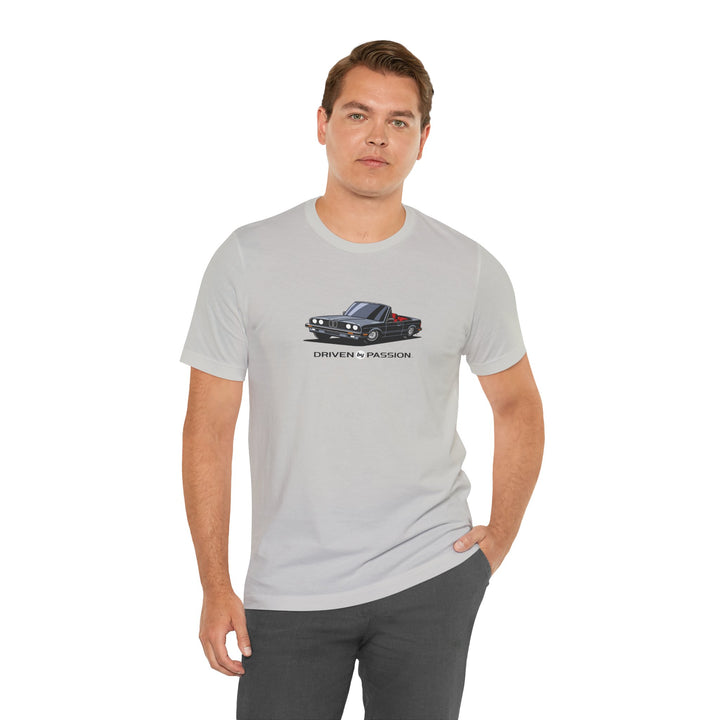 Medium Silver over Red E30 Convertible T-Shirt (1982-1987)