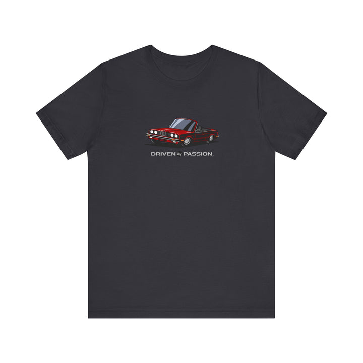 Dark Red over Black E30 Convertible T-Shirt (1982-1987)