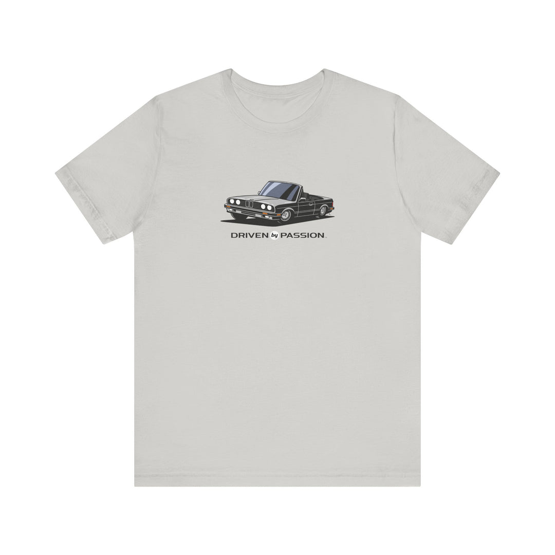 Light Gray over Black E30 Convertible T-Shirt (1988-1994)