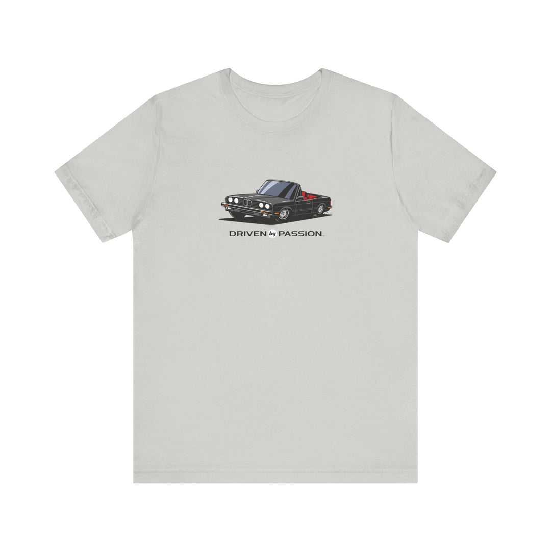 Dark Gray over Red E30 Convertible T-Shirt (1982-1987)