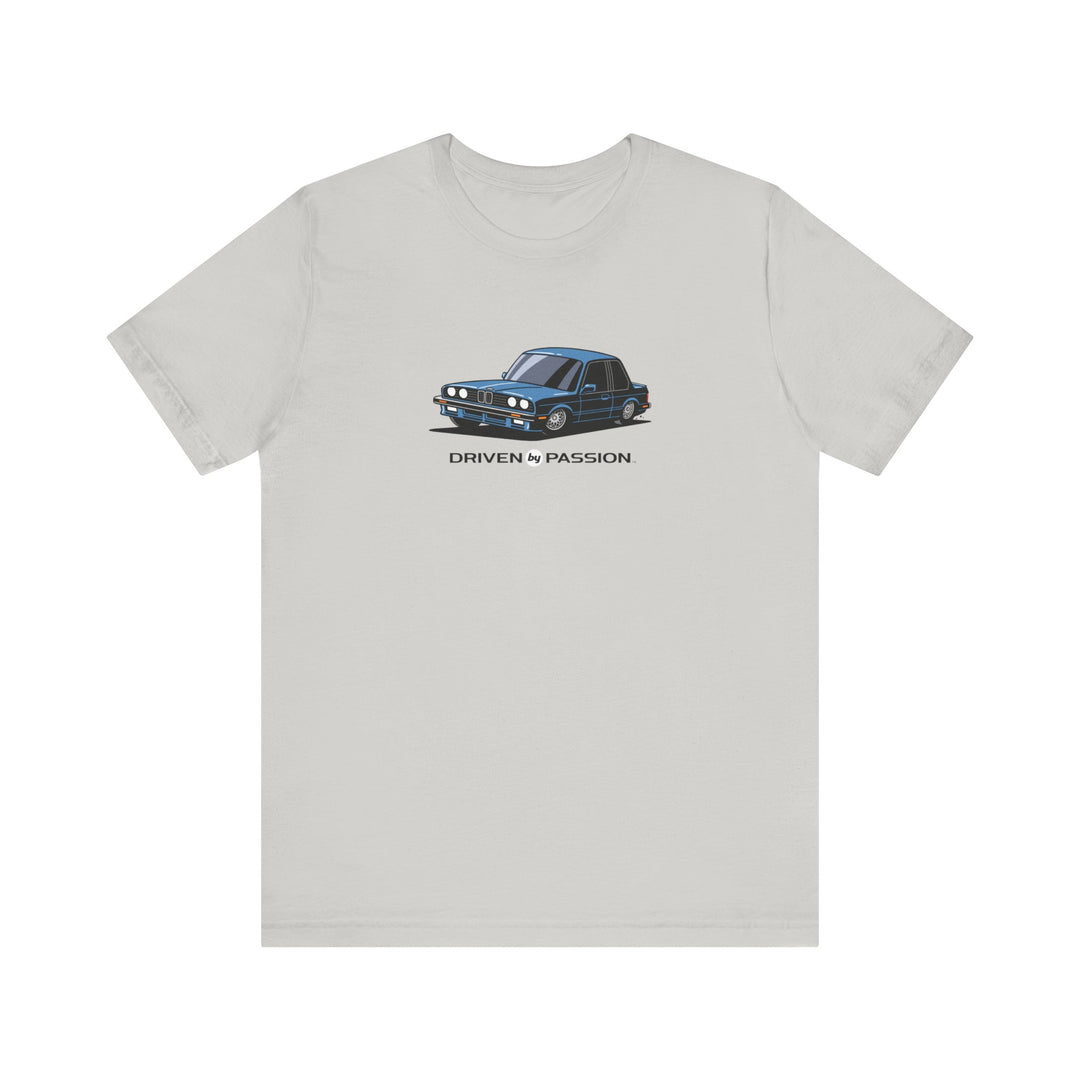 Silver-Blue E30 Sport Coupe T-Shirt (1987)