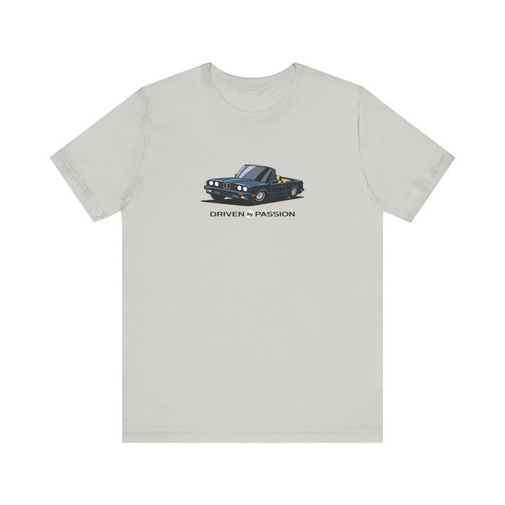 Dark Silver-Blue over Tan E30 Convertible T-Shirt (1988-1994)
