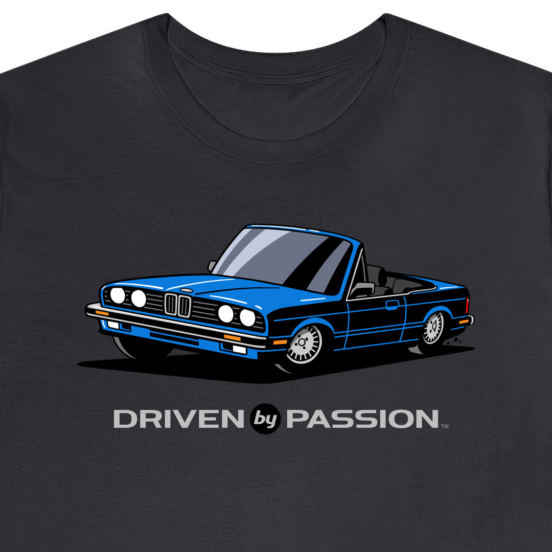 Blue over Black E30 Convertible T-Shirt (1982-1987)