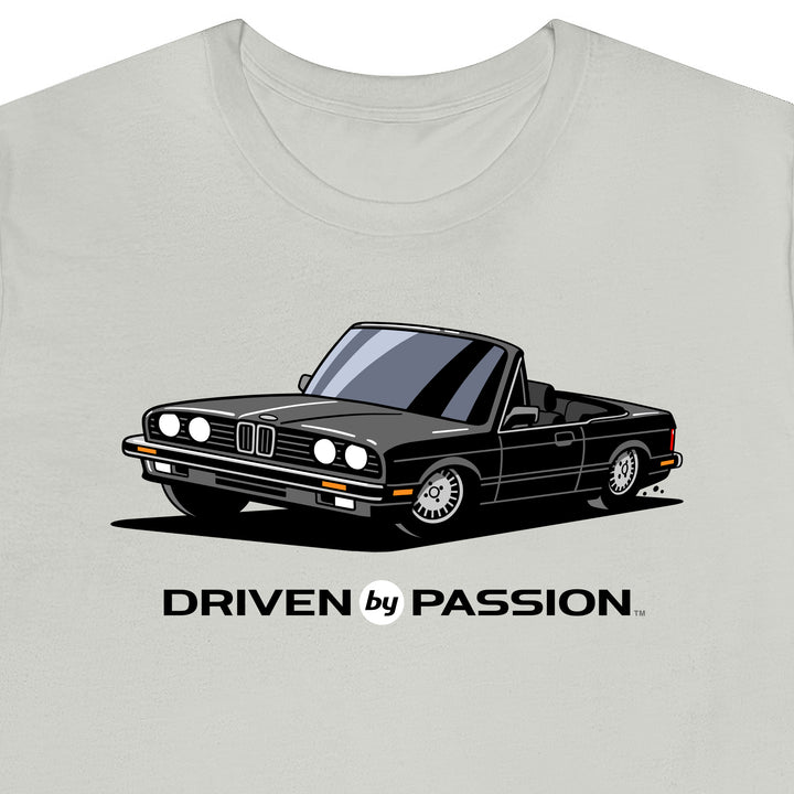 Dark Gray over Black E30 Convertible T-Shirt (1982-1987)