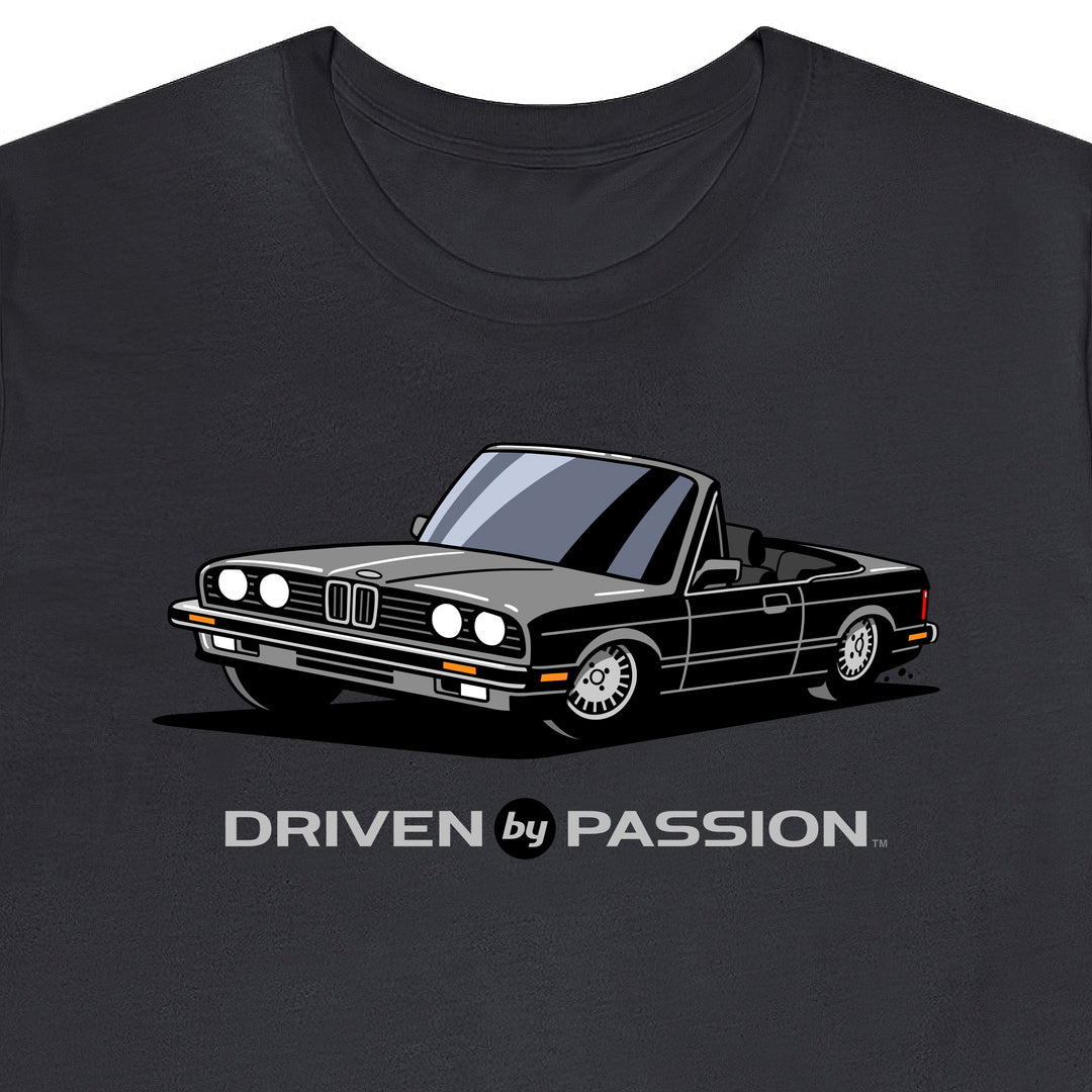Gray over Black E30 Convertible T-Shirt (1982-1987)