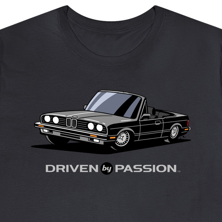 Gray over Black E30 Convertible T-Shirt (1982-1987)