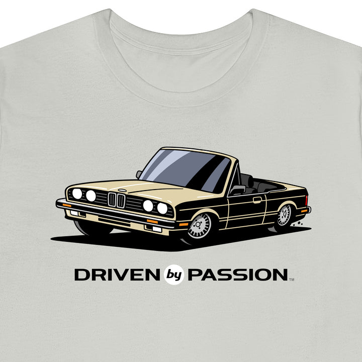 Light Beige over Black E30 Convertible T-Shirt (1982-1987)