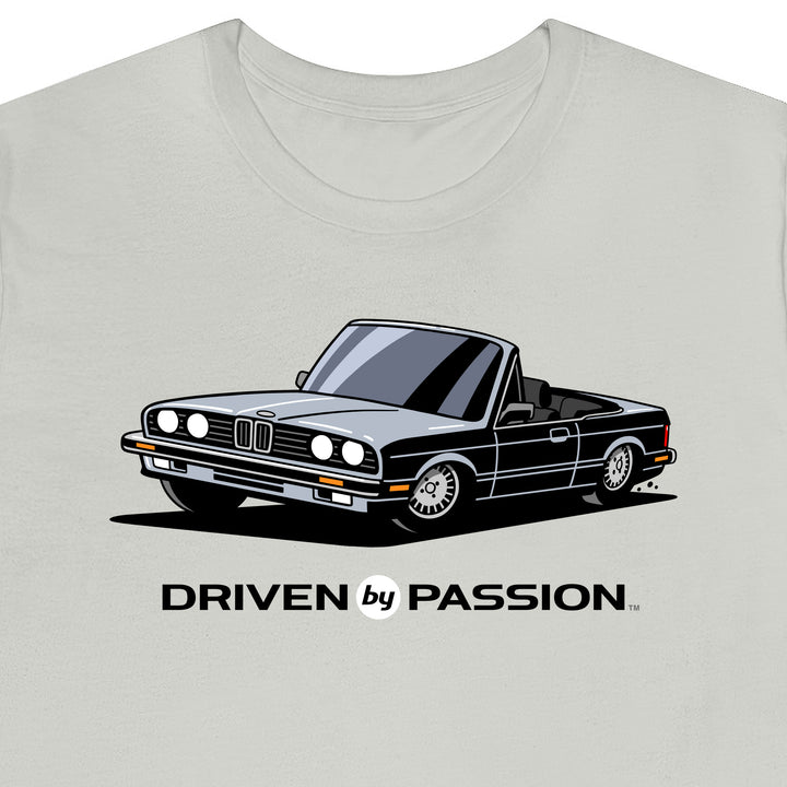 Silver over Black E30 Convertible T-Shirt (1982-1987)