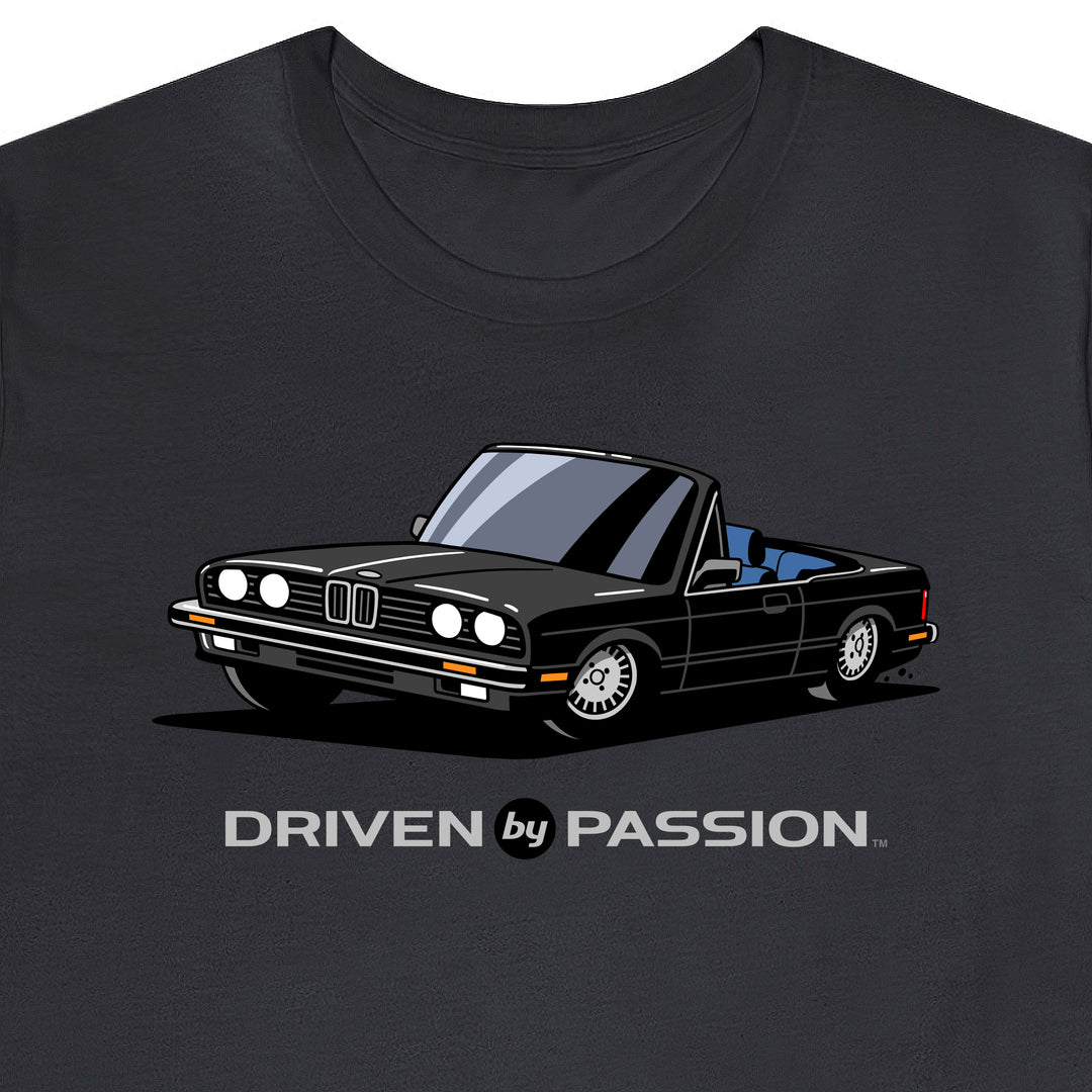 Black over Blue E30 Convertible T-Shirt (1982-1987)