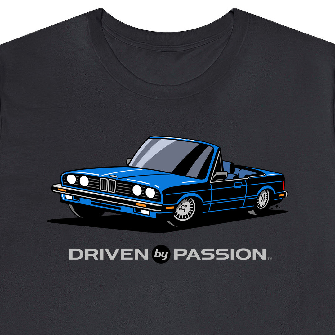Blue over Blue E30 Convertible T-Shirt (1982-1987)