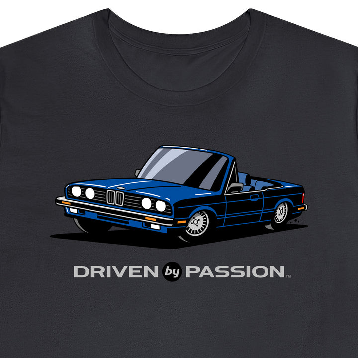 Dark Blue over Blue E30 Convertible T-Shirt (1982-1987)