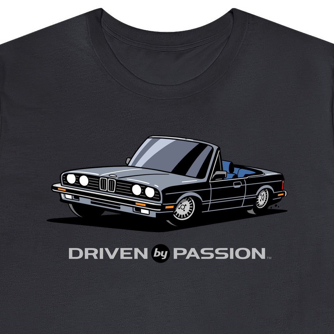 Medium Silver over Blue E30 Convertible T-Shirt (1982-1987)