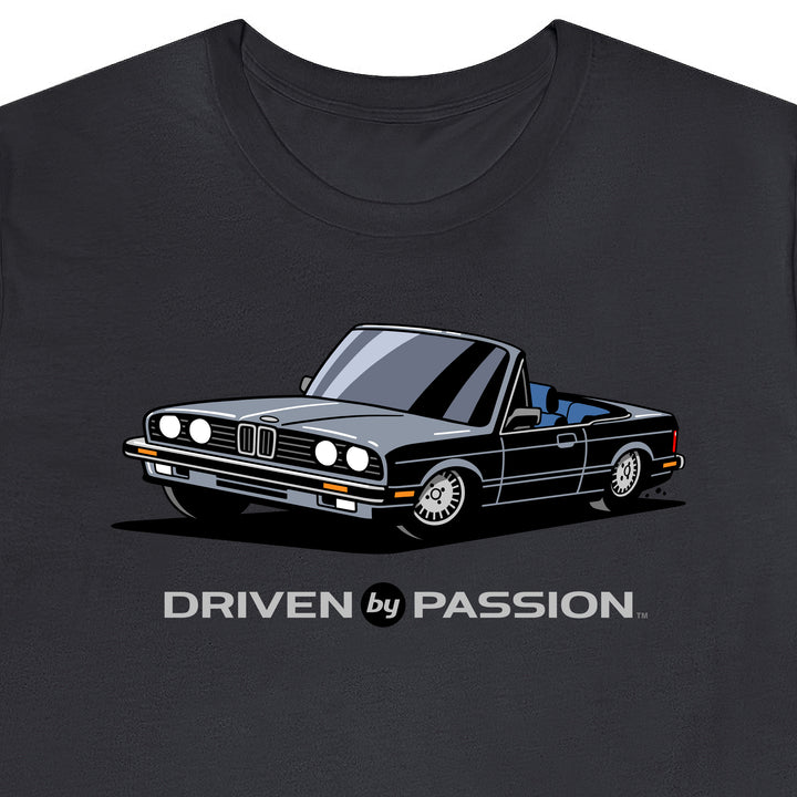 Medium Silver over Blue E30 Convertible T-Shirt (1982-1987)