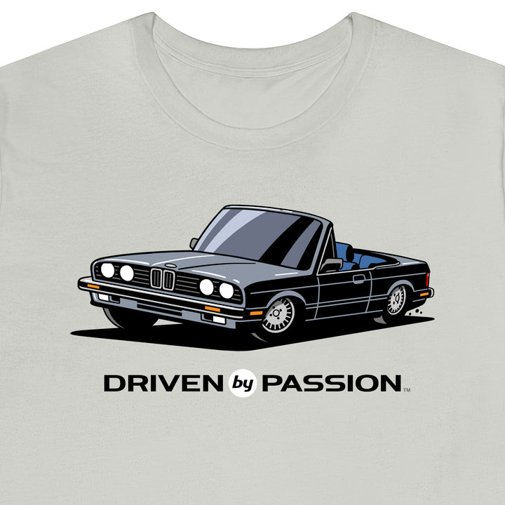 Medium Silver over Blue E30 Convertible T-Shirt (1982-1987)