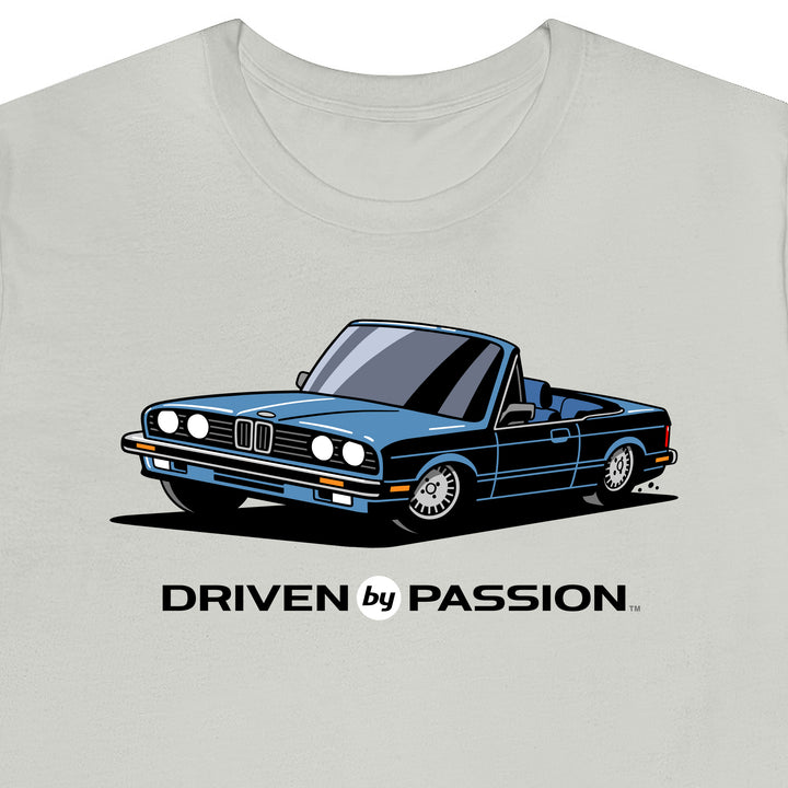 Silver-Blue over Blue E30 Convertible T-Shirt (1982-1987)
