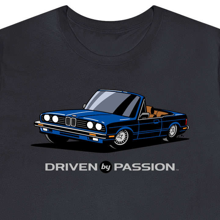 Dark Blue over Brown E30 Convertible T-Shirt (1982-1987)