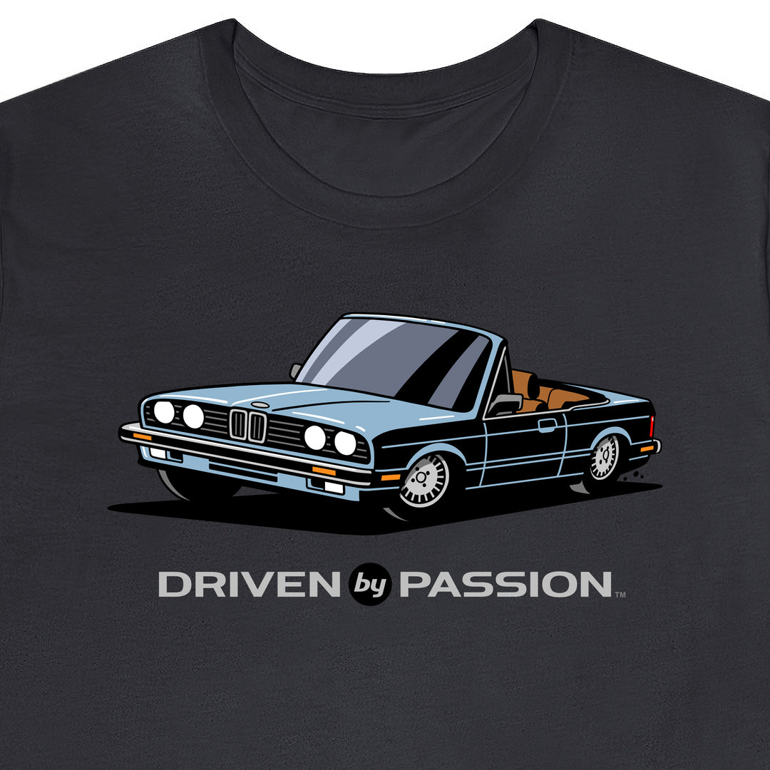 Light Silver-Blue over Brown E30 Convertible T-Shirt (1982-1987)