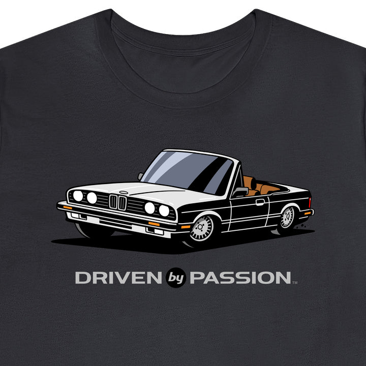 White over Brown E30 Convertible T-Shirt (1982-1987)