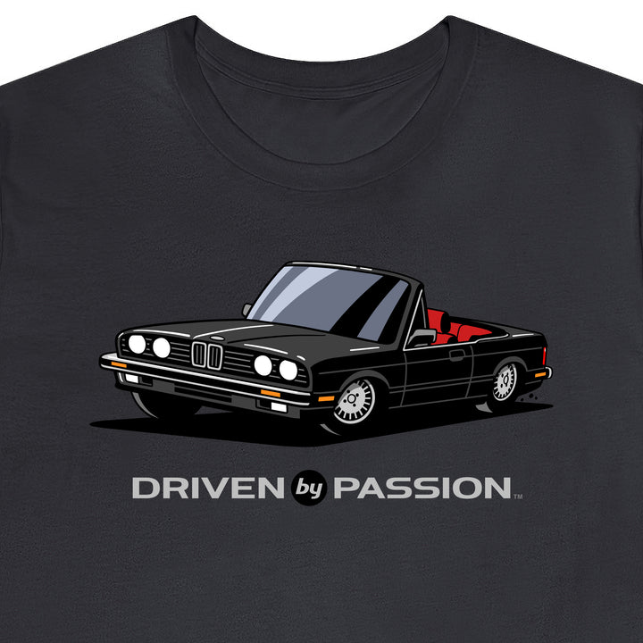 Black over Red E30 Convertible T-Shirt (1982-1987)