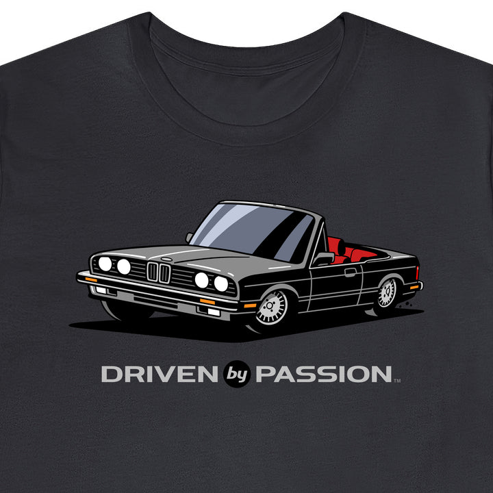 Gray over Red E30 Convertible T-Shirt (1982-1987)